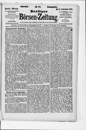 Berliner Börsen-Zeitung vom 11.09.1872