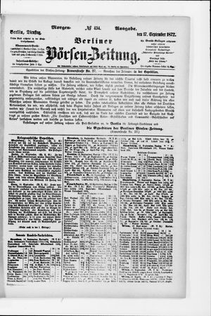 Berliner Börsen-Zeitung on Sep 17, 1872