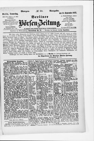 Berliner Börsen-Zeitung vom 19.09.1872