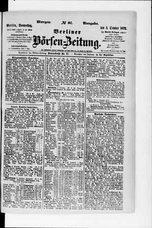 Berliner Börsen-Zeitung vom 03.10.1872