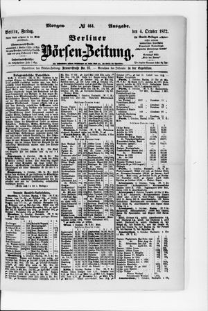Berliner Börsen-Zeitung vom 04.10.1872