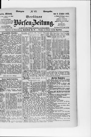 Berliner Börsen-Zeitung on Oct 9, 1872