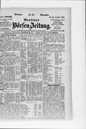 Berliner Börsen-Zeitung vom 10.10.1872