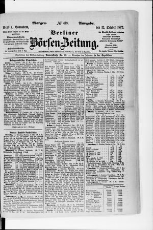 Berliner Börsen-Zeitung vom 12.10.1872