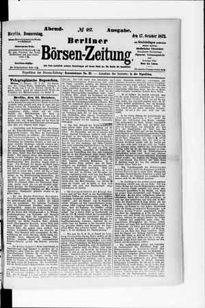 Berliner Börsen-Zeitung vom 17.10.1872