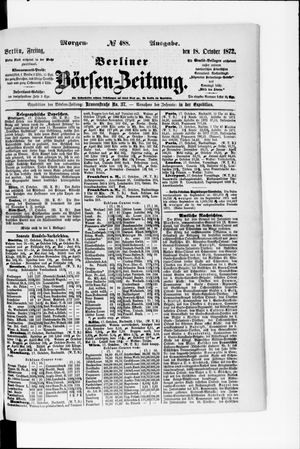 Berliner Börsen-Zeitung vom 18.10.1872