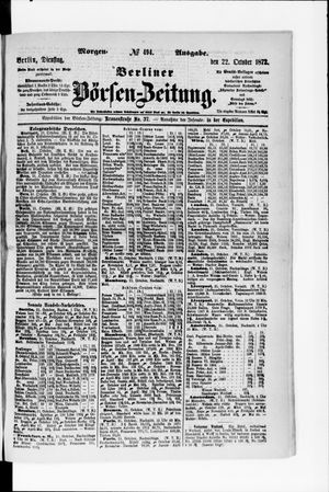 Berliner Börsen-Zeitung vom 22.10.1872