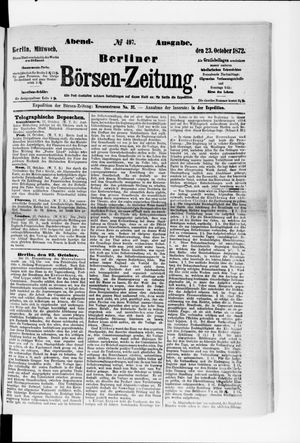 Berliner Börsen-Zeitung on Oct 23, 1872