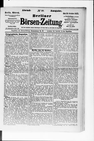 Berliner Börsen-Zeitung vom 30.10.1872