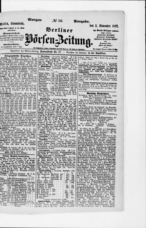 Berliner Börsen-Zeitung on Nov 2, 1872