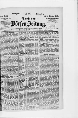 Berliner Börsen-Zeitung vom 08.11.1872