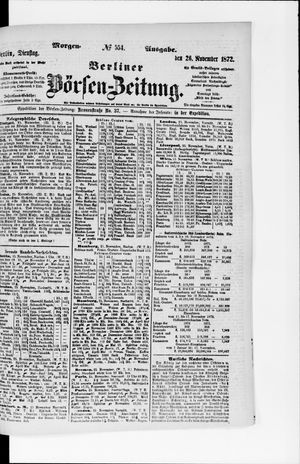 Berliner Börsen-Zeitung vom 26.11.1872