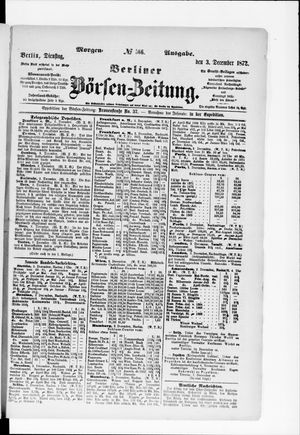 Berliner Börsen-Zeitung vom 03.12.1872
