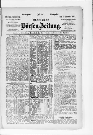 Berliner Börsen-Zeitung on Dec 5, 1872