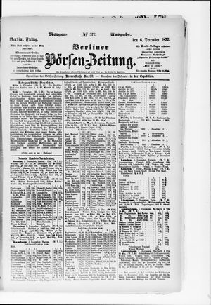 Berliner Börsen-Zeitung vom 06.12.1872