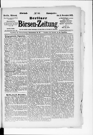 Berliner Börsen-Zeitung vom 11.12.1872