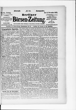 Berliner Börsen-Zeitung vom 13.12.1872