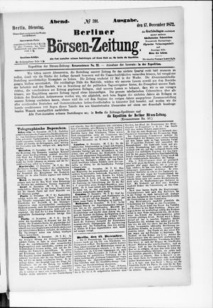 Berliner Börsen-Zeitung vom 17.12.1872