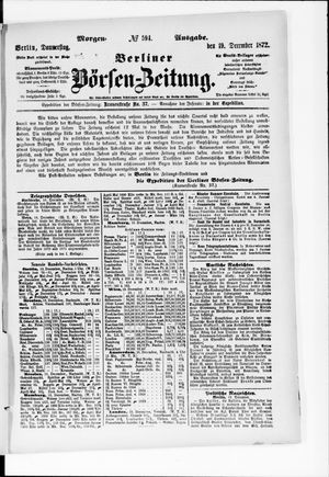 Berliner Börsen-Zeitung vom 19.12.1872