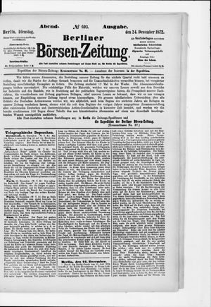 Berliner Börsen-Zeitung vom 24.12.1872