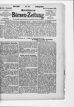Berliner Börsen-Zeitung on Dec 28, 1872