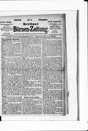 Berliner Börsen-Zeitung vom 27.01.1873