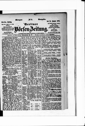 Berliner Börsen-Zeitung vom 31.01.1873