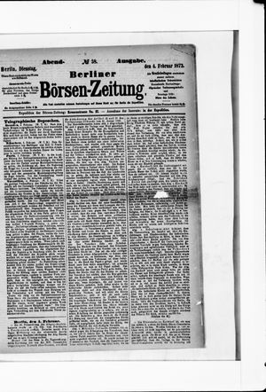 Berliner Börsen-Zeitung vom 04.02.1873