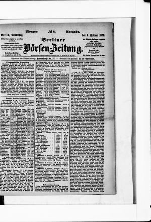 Berliner Börsen-Zeitung vom 06.02.1873