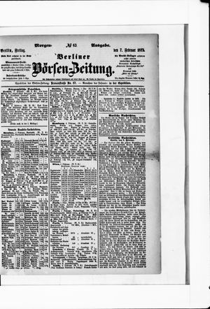 Berliner Börsen-Zeitung vom 07.02.1873