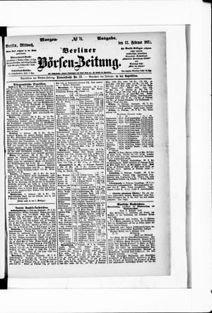 Berliner Börsen-Zeitung vom 12.02.1873