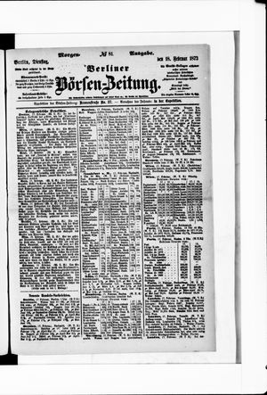 Berliner Börsen-Zeitung vom 18.02.1873