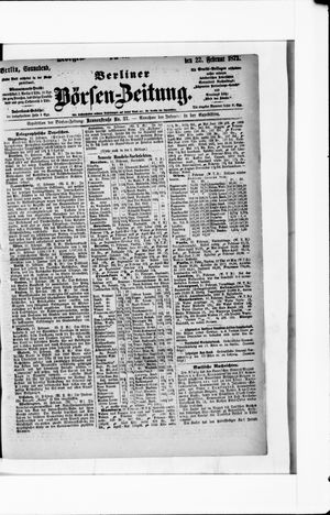 Berliner Börsen-Zeitung on Feb 22, 1873