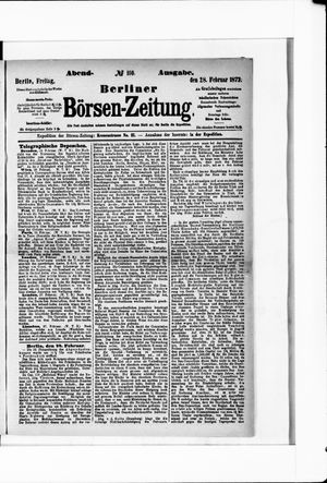 Berliner Börsen-Zeitung vom 28.02.1873