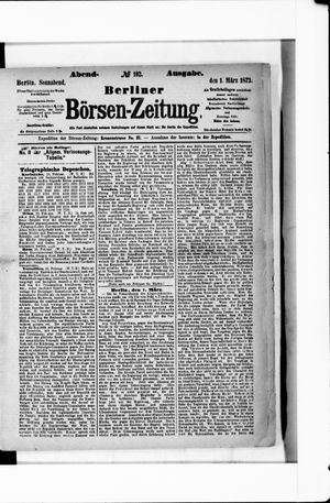 Berliner Börsen-Zeitung vom 01.03.1873