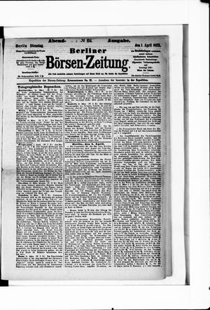 Berliner Börsen-Zeitung vom 01.04.1873