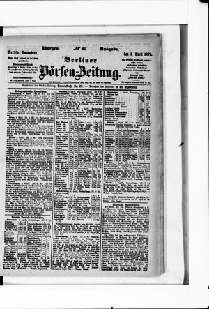 Berliner Börsen-Zeitung vom 05.04.1873