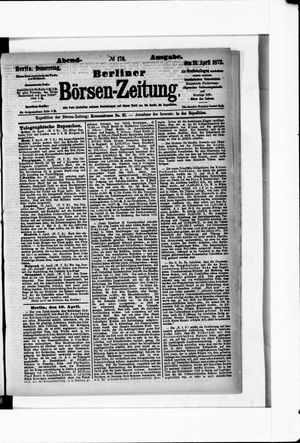 Berliner Börsen-Zeitung vom 10.04.1873