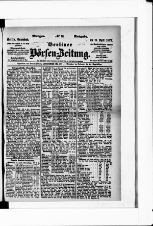 Berliner Börsen-Zeitung vom 19.04.1873