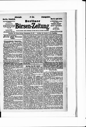 Berliner Börsen-Zeitung vom 26.04.1873