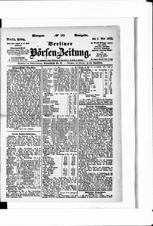 Berliner Börsen-Zeitung vom 02.05.1873