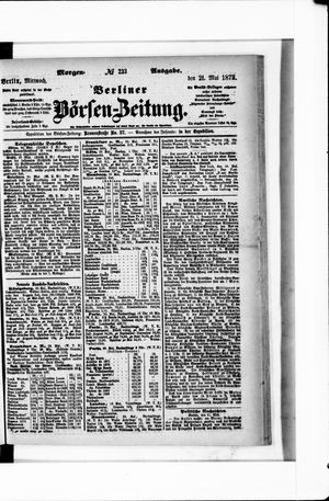 Berliner Börsen-Zeitung on May 21, 1873