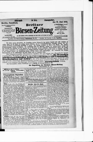 Berliner Börsen-Zeitung vom 21.06.1873