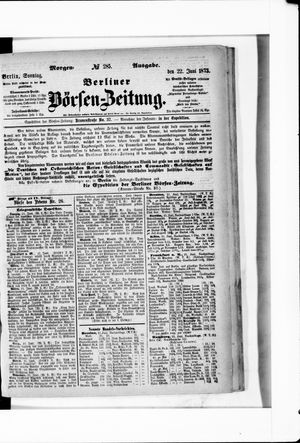 Berliner Börsen-Zeitung vom 22.06.1873
