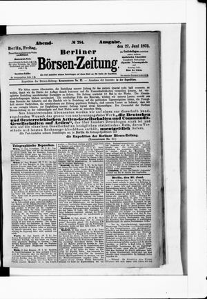 Berliner Börsen-Zeitung vom 27.06.1873