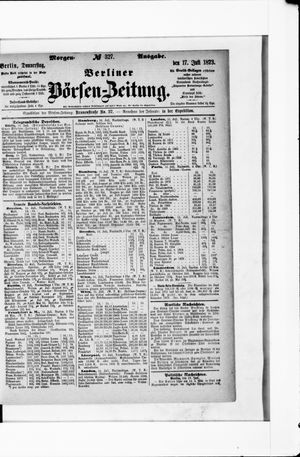 Berliner Börsen-Zeitung on Jul 17, 1873