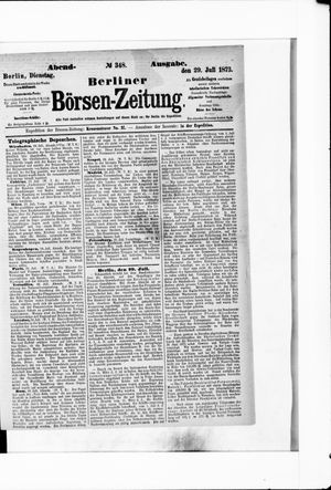 Berliner Börsen-Zeitung vom 29.07.1873