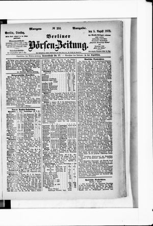 Berliner Börsen-Zeitung vom 05.08.1873