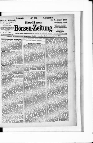 Berliner Börsen-Zeitung vom 06.08.1873