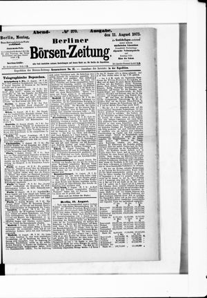 Berliner Börsen-Zeitung vom 11.08.1873